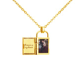 Personalized Engraved Photo Envelope Necklace - Unique Jewelry Gift