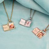 Personalized Engraved Photo Envelope Necklace - Unique Jewelry Gift