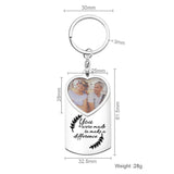 Personalized Photo Keychain with Engraved Name, Family Couple Gift