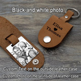 Personalized Leather Keychain with Picture