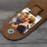 Personalized Leather Keychain with Picture