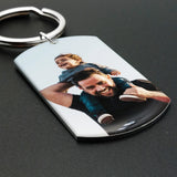 Personalized Photo Keychain for Dad, Anniversary Gift, Father's Day