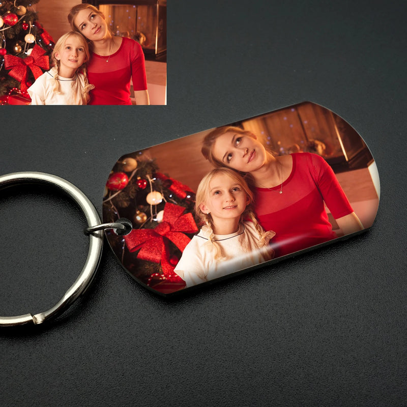 Personalized Picture Keychain for Dad Anniversary Gift