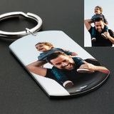 Personalized Photo Keychain for Dad, Anniversary Gift, Father's Day