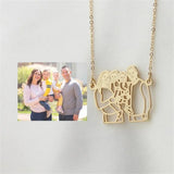 Personalized Photo Keychain Stainless Steel Necklace Family Memorial Gift