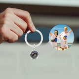 Personalized Circle Projection Keychain for Family Lover