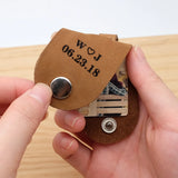 Personalized Photo Keychain Leather Key Fob Gift for Him
