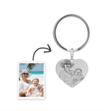 Personalized Calendar Keychain Stainless Steel Heart Pendant