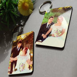 Customized Stainless Steel Photo Keychain - Personalized Memorial Key Chain