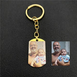 Personalized Picture Engrave Keychain for Men