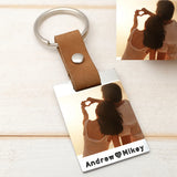 Personalized Couple Keychain with Names Anniversary Gift