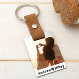 Personalized Couple Keychain with Names Anniversary Gift