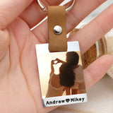 Personalized Couple Keychain with Names Anniversary Gift