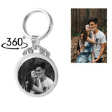 Photo Keychains 360? Rotation Keyring for Women Men
