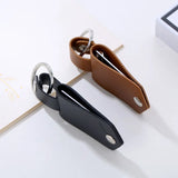 Custom Engraved Leather Keychain - Stainless Steel Safe Keychain