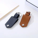 Custom Engraved Leather Keychain - Stainless Steel Safe Keychain