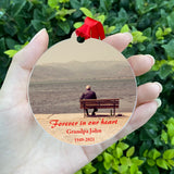 Grandpa Memorial Gift Photo Ornaments Charm Acrylic Pendant Opa Picture