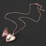 Heart Locket Name Date Necklace Stainless Steel Choker Jewelry