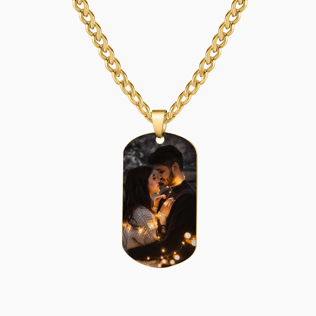 Personalized Engraved Military Army Shape Pendant Necklace