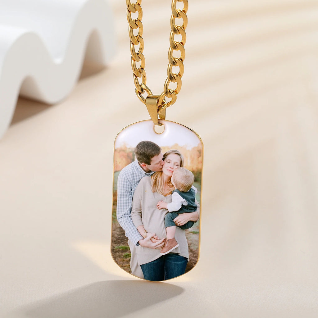 Personalized Engraved Military Army Shape Pendant Necklace