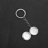 Personalized Photo Ring Keychain Stainless Steel Heart Key Ring