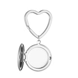 Personalized Photo Ring Keychain Stainless Steel Heart Key Ring