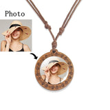 Glow In The Dark Photo Necklace Personalized Luminous Pendant Rope Chain