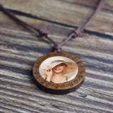 Glow In The Dark Photo Necklace Personalized Luminous Pendant Rope Chain