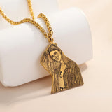 Custom Portrait Name Necklace Personalized Cartoon Picture Pendant