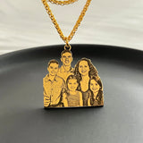 Custom Portrait Name Necklace Personalized Cartoon Picture Pendant