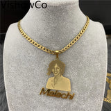 Custom Picture Name Necklace Stainless Steel Personalized Pendant