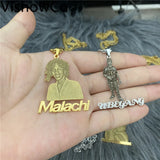 Custom Picture Name Necklace Stainless Steel Personalized Pendant