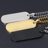 Personalized Photo Necklace Engraved Dog Tag Pendant