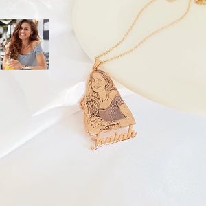 Women's Photo Necklace Personalized Stainless Steel Pendant