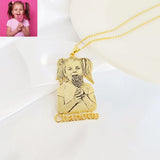 Women's Photo Necklace Personalized Stainless Steel Pendant