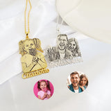 Women's Photo Necklace Personalized Stainless Steel Pendant