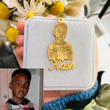 Custom Name Necklace Stainless Steel Photo Pendant Chain Jewelry