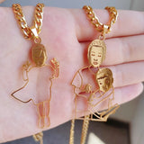 Kids Photo Pendant Necklace Personalized Engraved Picture Jewelry