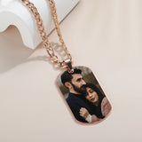 Personalized Photo Pendant Nameplate Gift Cuban Chain Men's Jewelry
