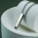 Photo Projection Bar Necklace for Men