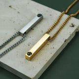 Photo Projection Bar Necklace for Men