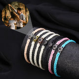 Photo Projection Bracelet Braided Rope Couples Jewelry
