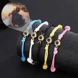 Colorful Braided Rope Photo Projection Bracelet for Girlfriend Birthday