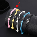 Colorful Braided Rope Photo Projection Bracelet for Girlfriend Birthday