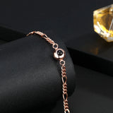 Photo Projection Bracelet Couples Jewelry For Women Man Romantic Titanium Steel