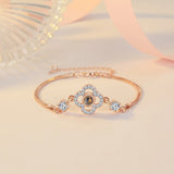 Personalized Photo Projection Bracelet with Heart Charm Pendant