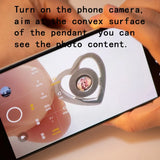 Personalized Photo Projection Bracelet with Heart Charm Pendant
