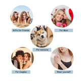 Personalized Photo Projection Bracelet with Heart Charm Pendant