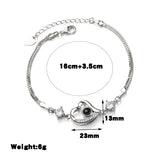 Personalized Photo Projection Bracelet with Heart Charm Pendant