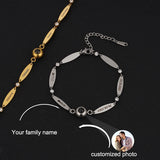 Personalized Family Name Bracelet - Silver/Gold Stainless Steel